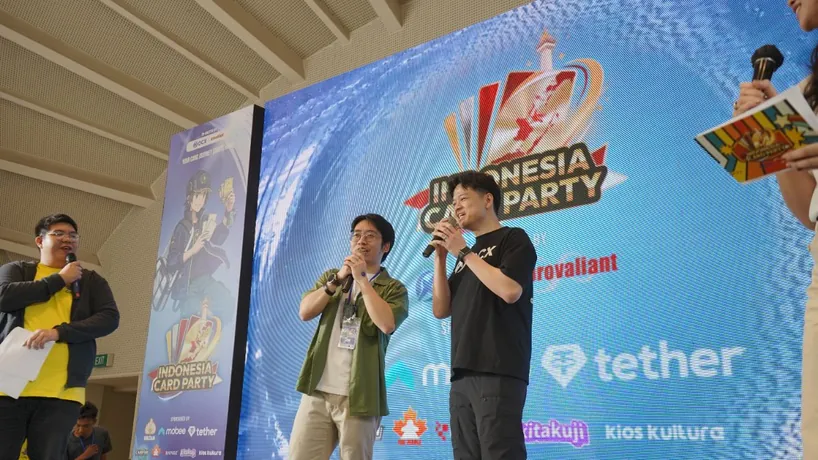 Hosts on the main stage