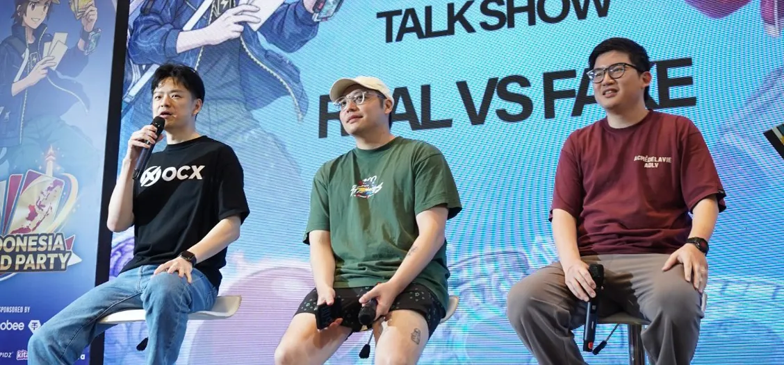 Talk show panel on stage